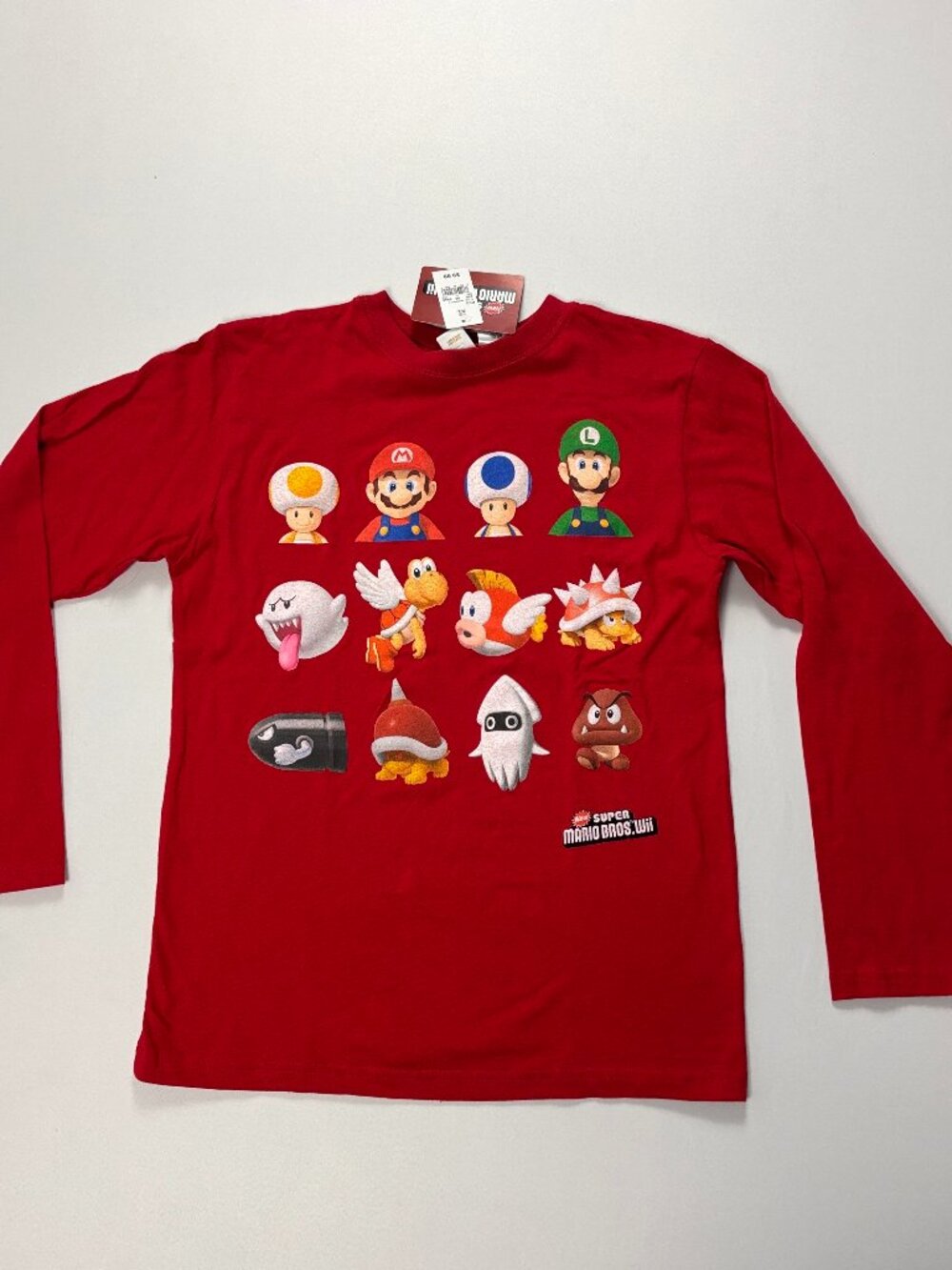 Nintendo Super Mario Bros Wii Video Game Promo 2010 Shirt Sz Youth XL NWT New